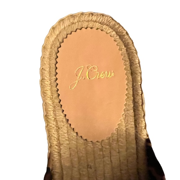 NWOB J. Crew Leopard Print Twisted Knot Espadrille Flat Slide Sandal Size 8 - Picture 8 of 9